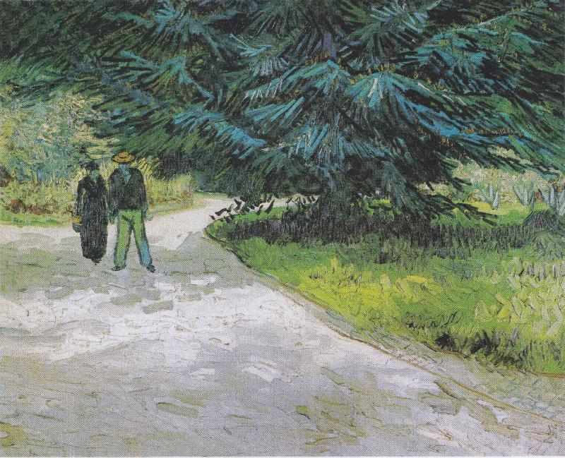 Vincent Van Gogh Couple in the Park at Arles oil painting picture